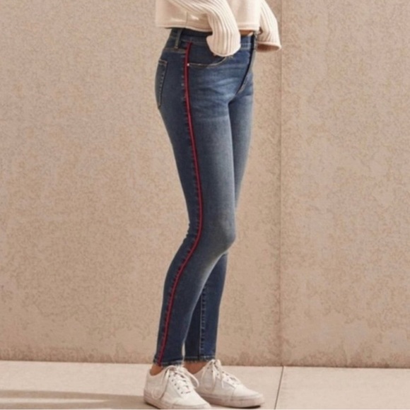 High Rise Ankle Jegging with Red detail PACSUN - Picture 2 of 2